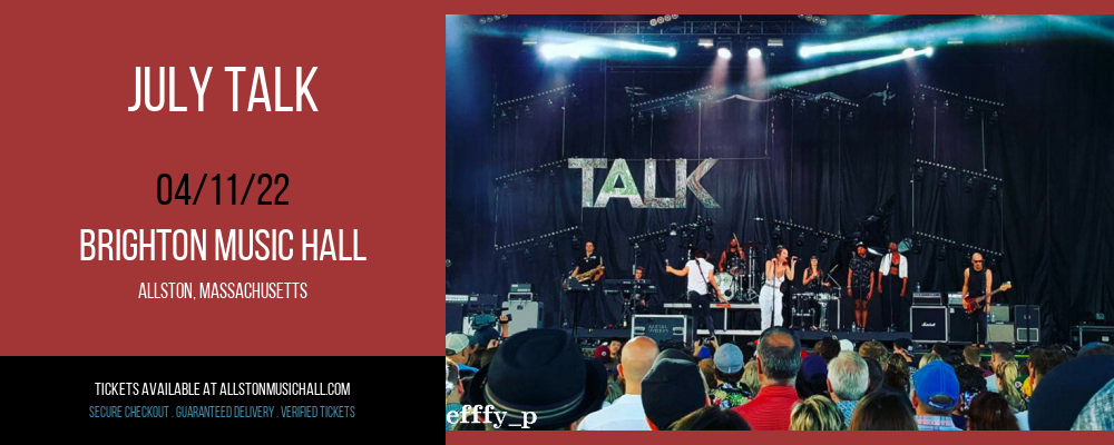 July Talk at Brighton Music Hall tickets July Talk at Brighton Music Hall