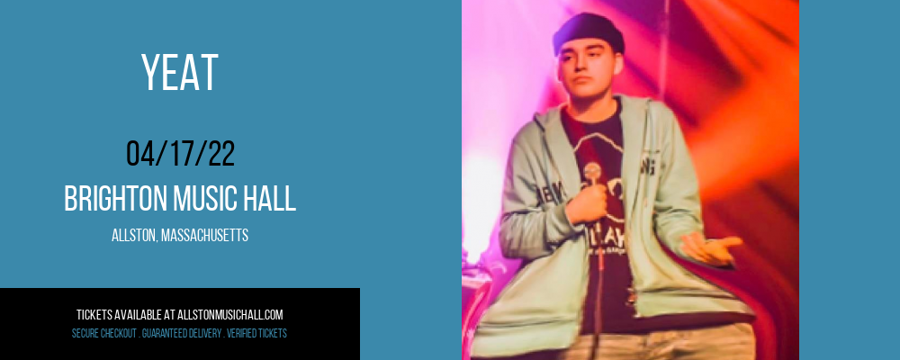 Yeat at Brighton Music Hall tickets Yeat at Brighton Music Hall