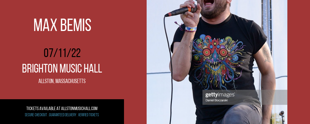 Max Bemis at Brighton Music Hall tickets Max Bemis at Brighton Music Hall