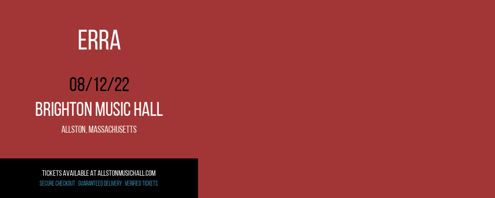 Erra at Brighton Music Hall tickets Erra at Brighton Music Hall