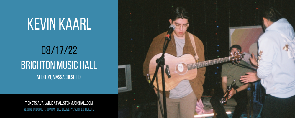 Kevin Kaarl at Brighton Music Hall tickets Kevin Kaarl at Brighton Music Hall