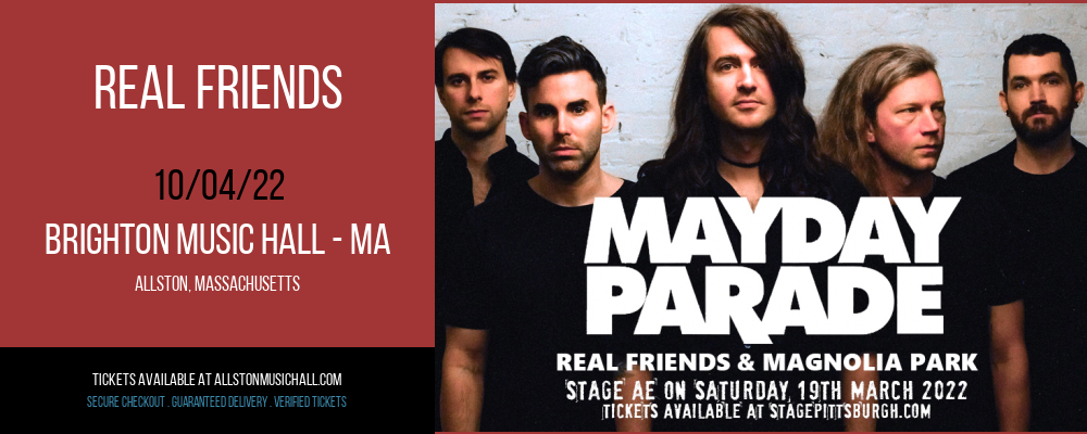 Real Friends at Brighton Music Hall tickets Real Friends at Brighton Music Hall