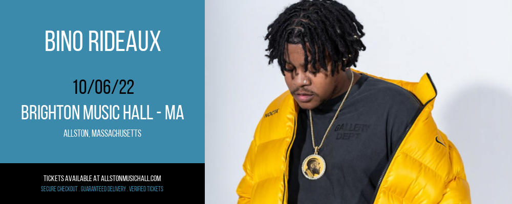 Bino Rideaux at Brighton Music Hall tickets Bino Rideaux at Brighton Music Hall