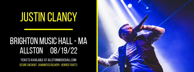 Justin Clancy at Brighton Music Hall tickets Justin Clancy at Brighton Music Hall