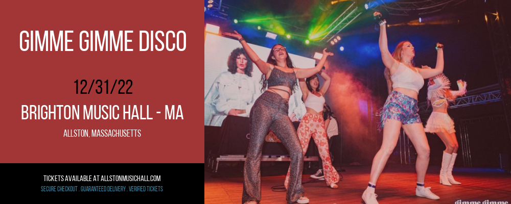 Gimme Gimme Disco at Brighton Music Hall tickets Gimme Gimme Disco at Brighton Music Hall