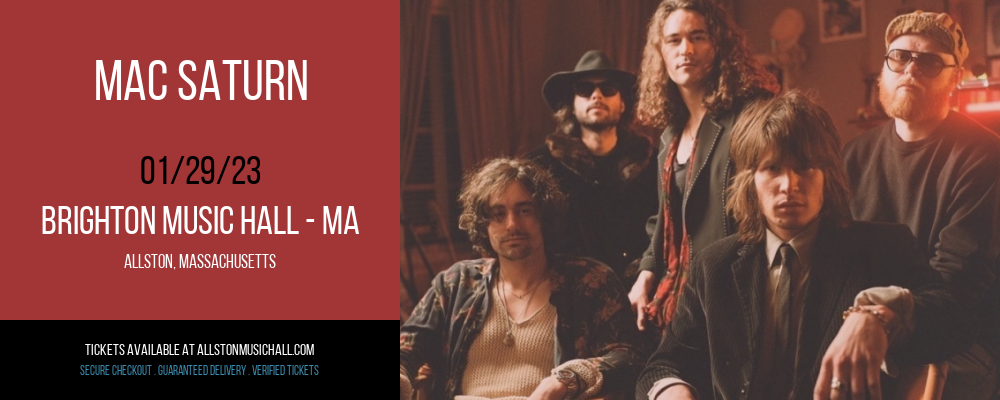 Mac Saturn at Brighton Music Hall tickets Mac Saturn at Brighton Music Hall