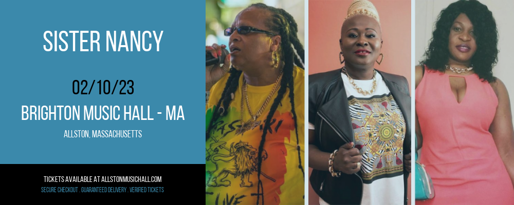 Sister Nancy at Brighton Music Hall tickets Sister Nancy at Brighton Music Hall