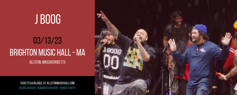 J Boog at Brighton Music Hall tickets J Boog at Brighton Music Hall