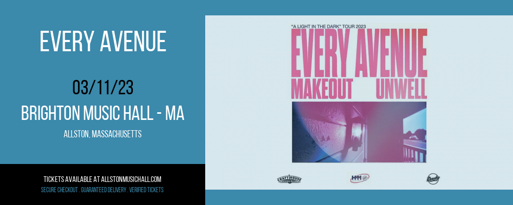 Every Avenue at Brighton Music Hall tickets Every Avenue at Brighton Music Hall