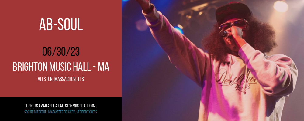 Ab-Soul at Brighton Music Hall tickets Ab-Soul at Brighton Music Hall