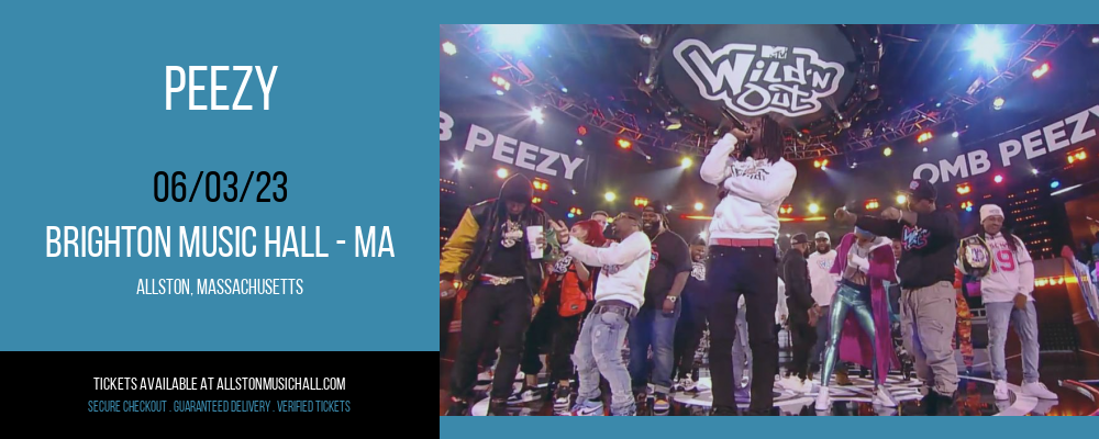 Peezy at Brighton Music Hall tickets Peezy at Brighton Music Hall