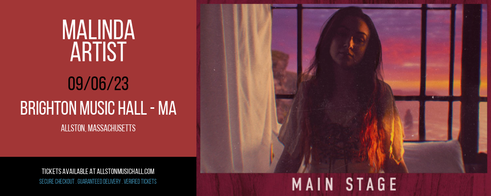 Malinda - Artist at Brighton Music Hall tickets Malinda - Artist at Brighton Music Hall