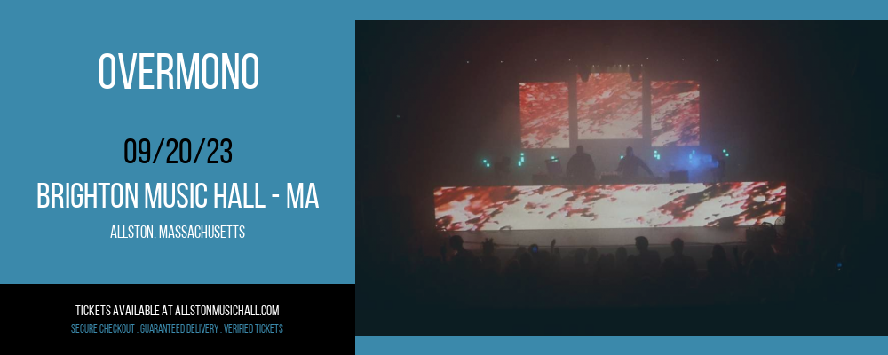 Overmono at Brighton Music Hall tickets Overmono at Brighton Music Hall